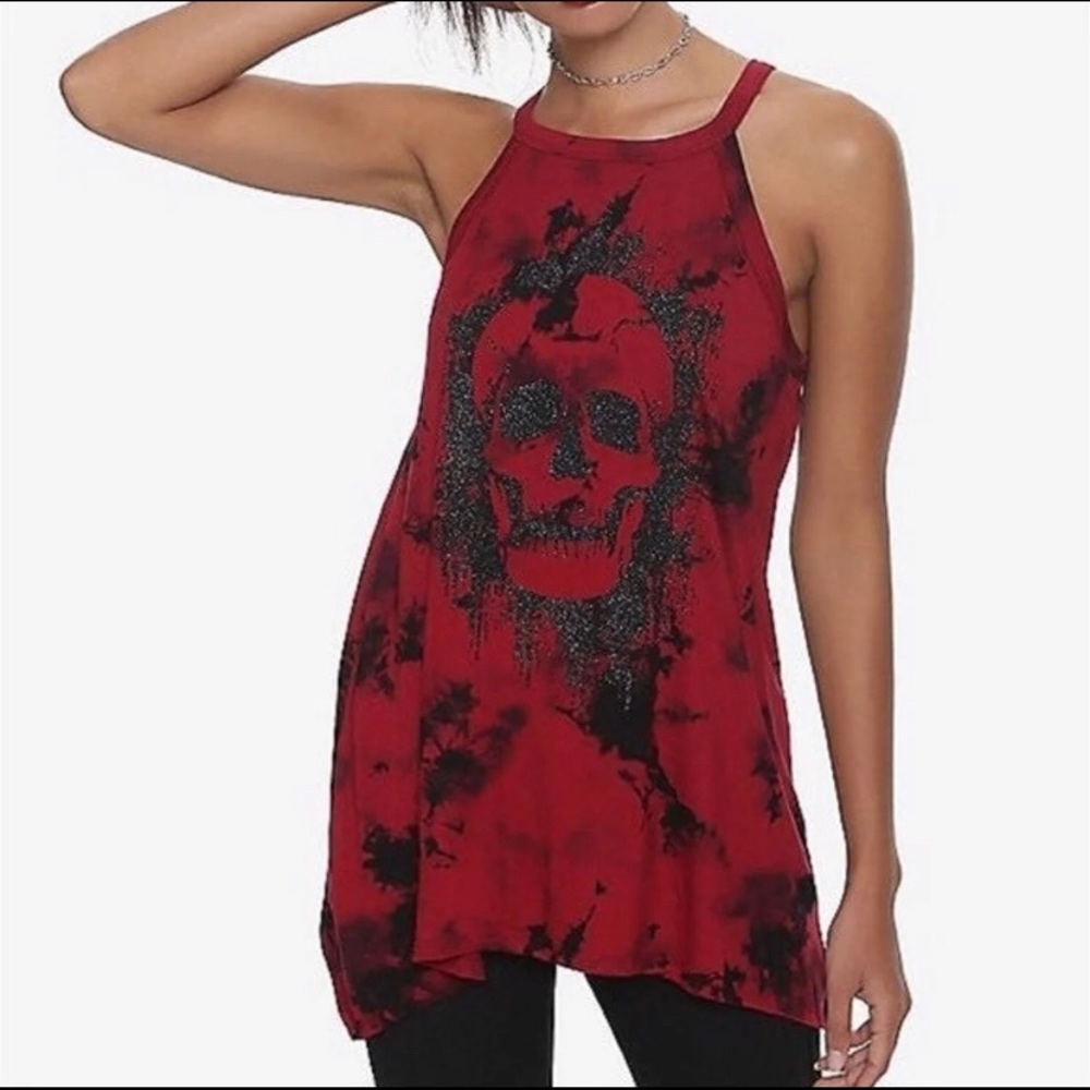 Goth Black Skull Tank